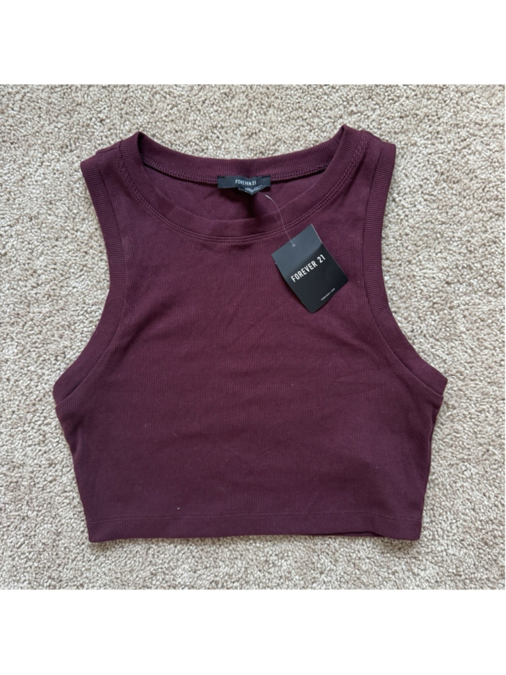 Forever 21 Burgundy Cropped Top Women’s L